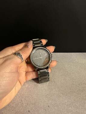 Diesel Men's Double Down DZ4215 Gray Gunmetal Chronograph Watch